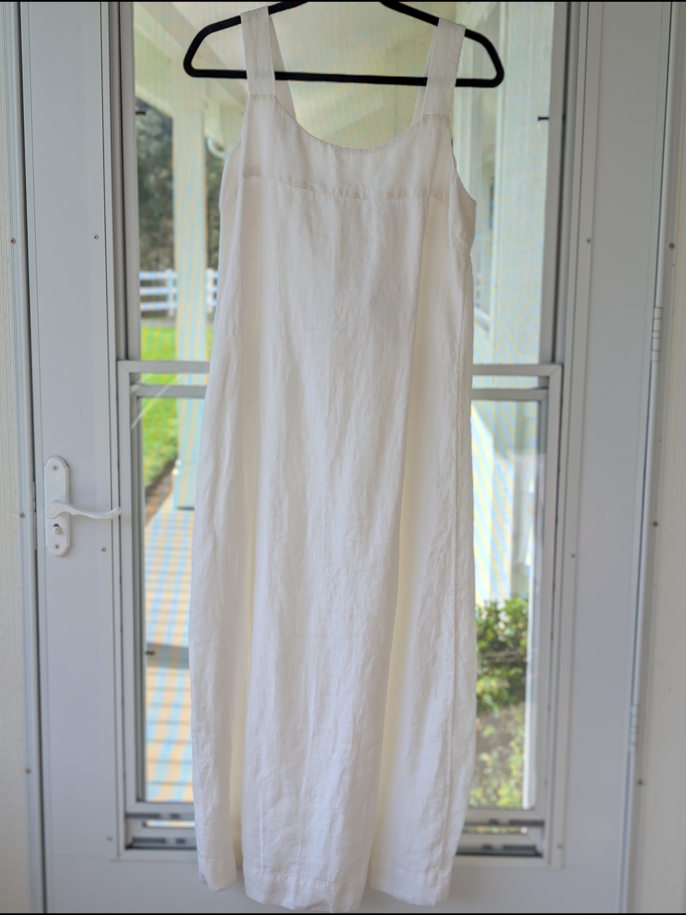 NWT J Jill Women’s White Linen Maxi Dress 100% Linen shell Cotton lining - Picture 3 of 5